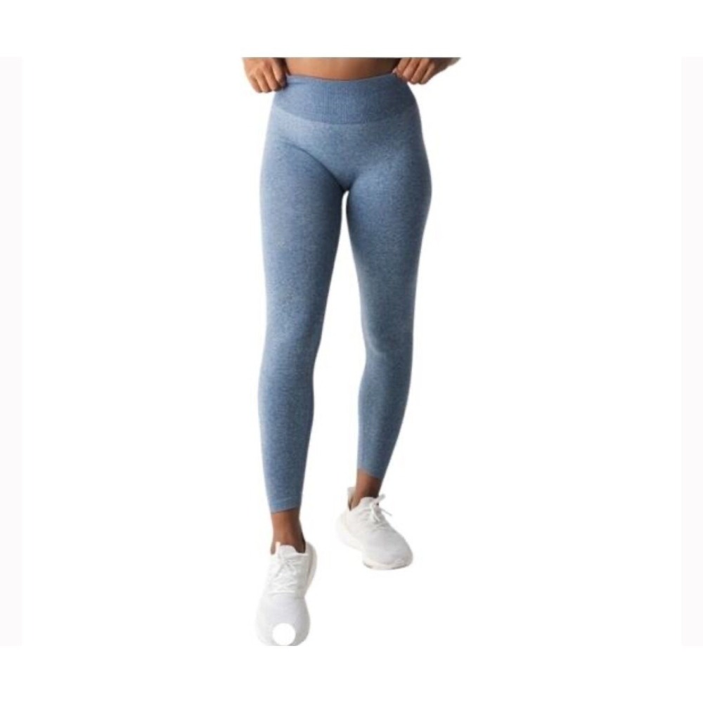 Balance Athletica Vitality Seamless Leggings Heather Blue Small NWT